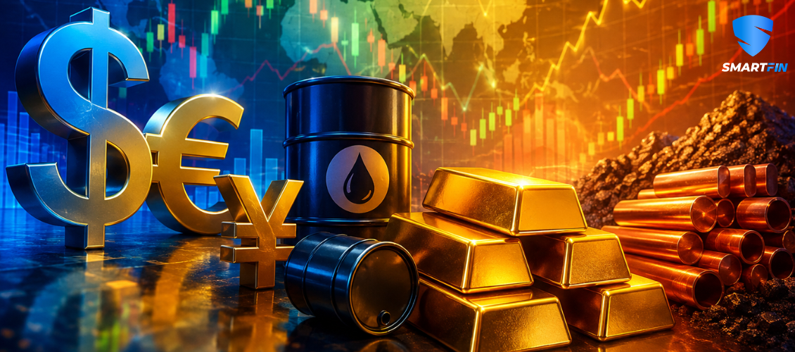 Forex & Commodities Market Update: Dollar Weakens, Gold Gains as Oil Risks Rise
