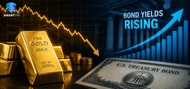 Gold Comes Under Pressure as Bond Yields Rise