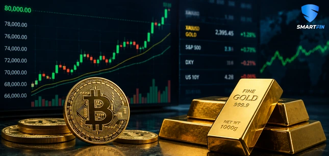 Bitcoin Nears $80,000 as Gold Extends Rally